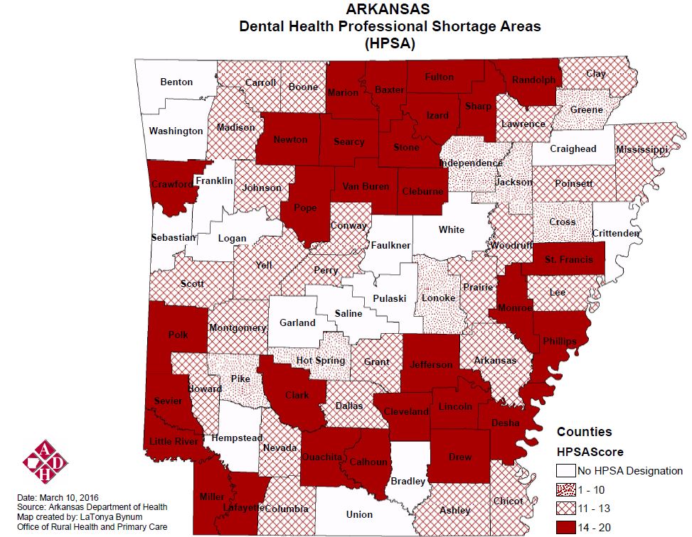 Dental Health Professional Shortage Areas