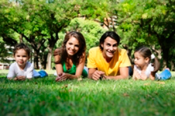 image of family in the park